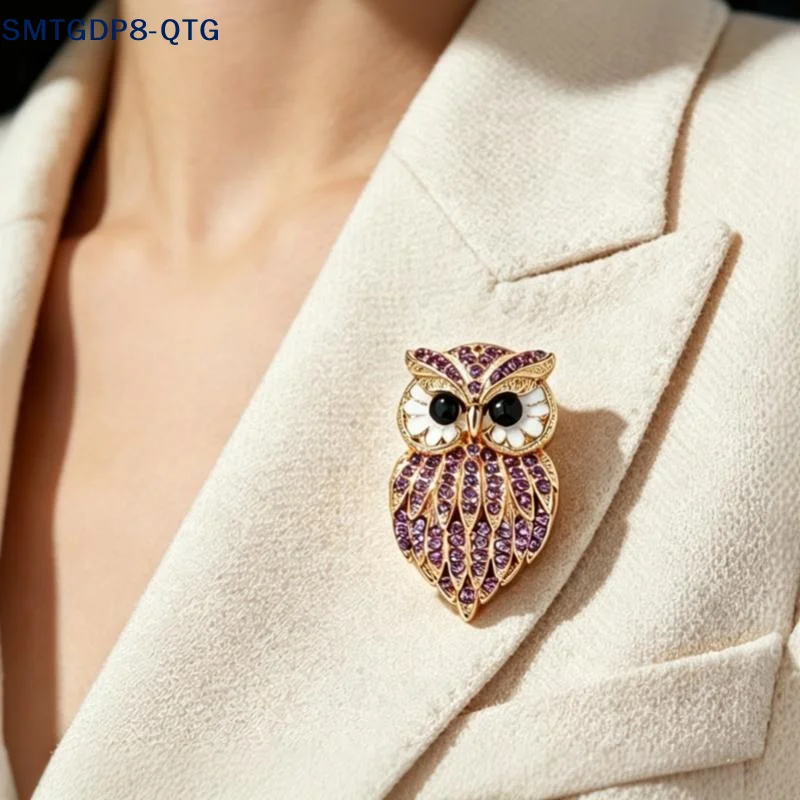 Hot NEW Unique Personality Owl Brooch Pin Retro Cute Jewelry Birthday Party Festival Gift For Men And Women