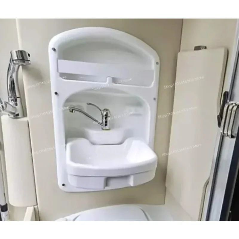 Plastic Folding Sink with Tap, Mini Kitchen Sink for RV, Campervan, Caravan, Yacht, School & Hospital