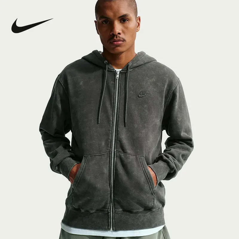 NIIE Nike Men's Coat Spring New Retro Old Hoodie Embroidered Fleece Blazer IQ6422-060
