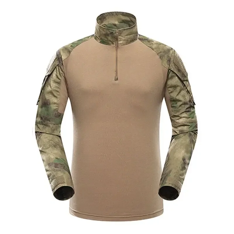 Tactical Hiking Shirt Hunting Uniform Treming Clothing Tatico Tops Climbing Multicam Camouflage Camping Fishing Clothes Mens