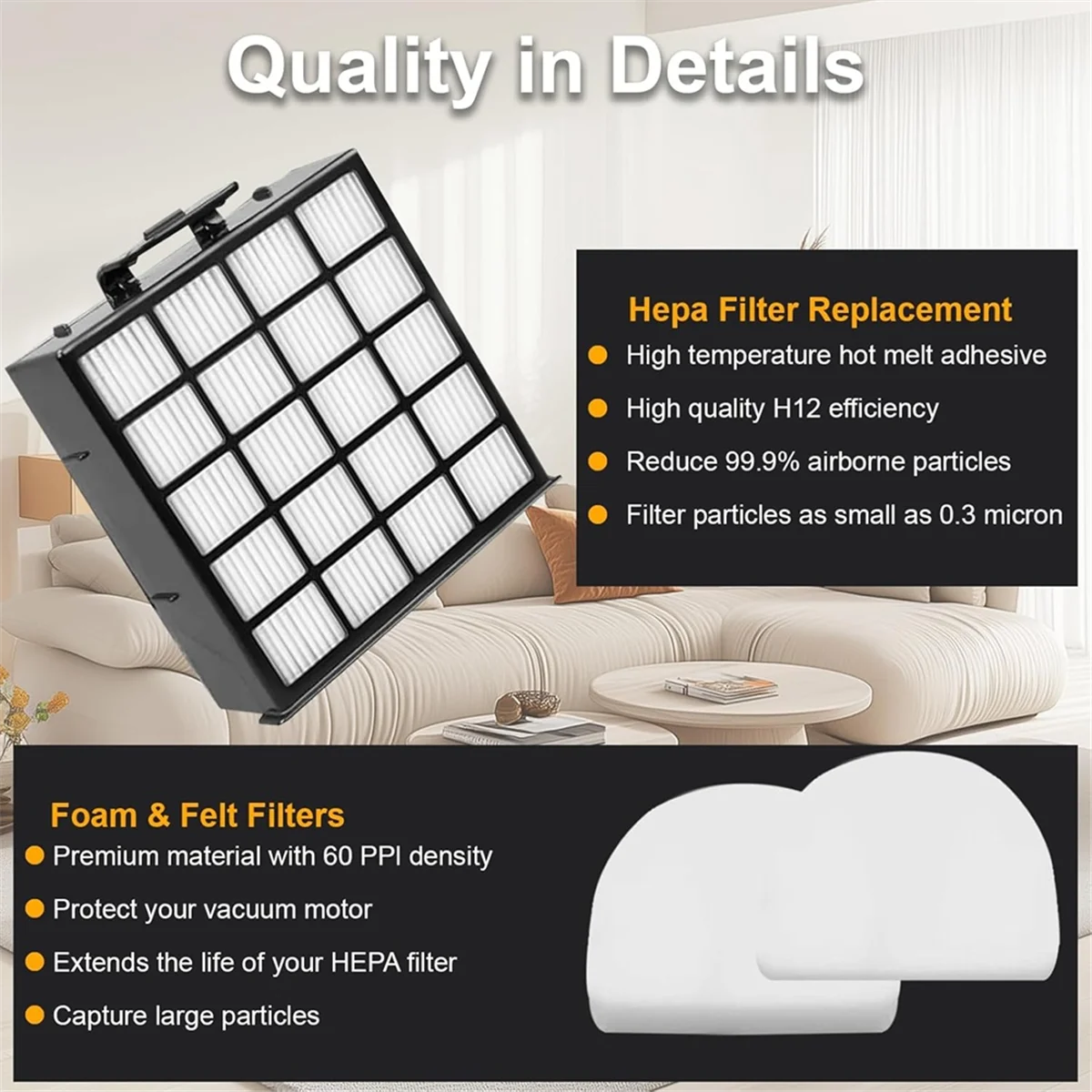 8PCS แปรงสูญญากาศและชุดอุปกรณ์กรองสําหรับ Shark AZ4002 AZ4000 AZ400C เครื่องดูดฝุ่นเปลี่ยนชิ้นส่วน