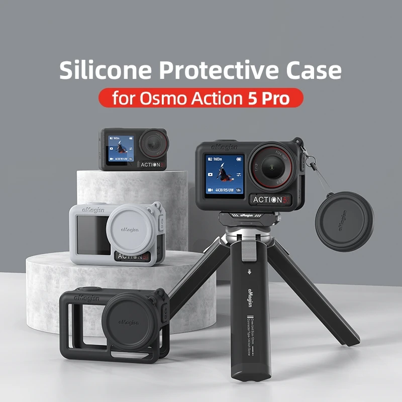 for DJI Omso Action5Pro Silicone Case Action5 Pro Lens Cap Sports Camera Protective Accessories