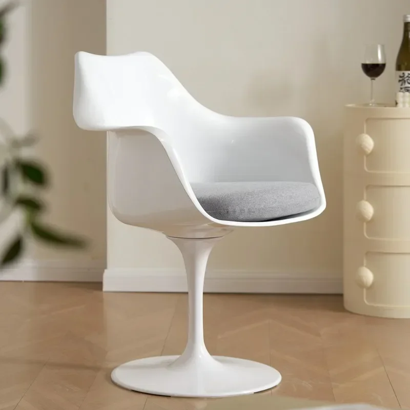 Tulip Chair Leisure Chair Dining Swivel Beauty Salon Reception Negotiation  Creative Armrest