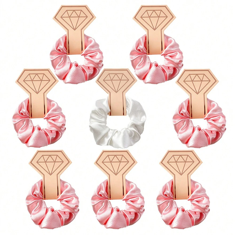 

8pcs Bridesmaid Proposal Favors Bridesmaid Silk Hair Ring Hair Accessories Bachelorette Party Favors Bridesmaid Wedding Part