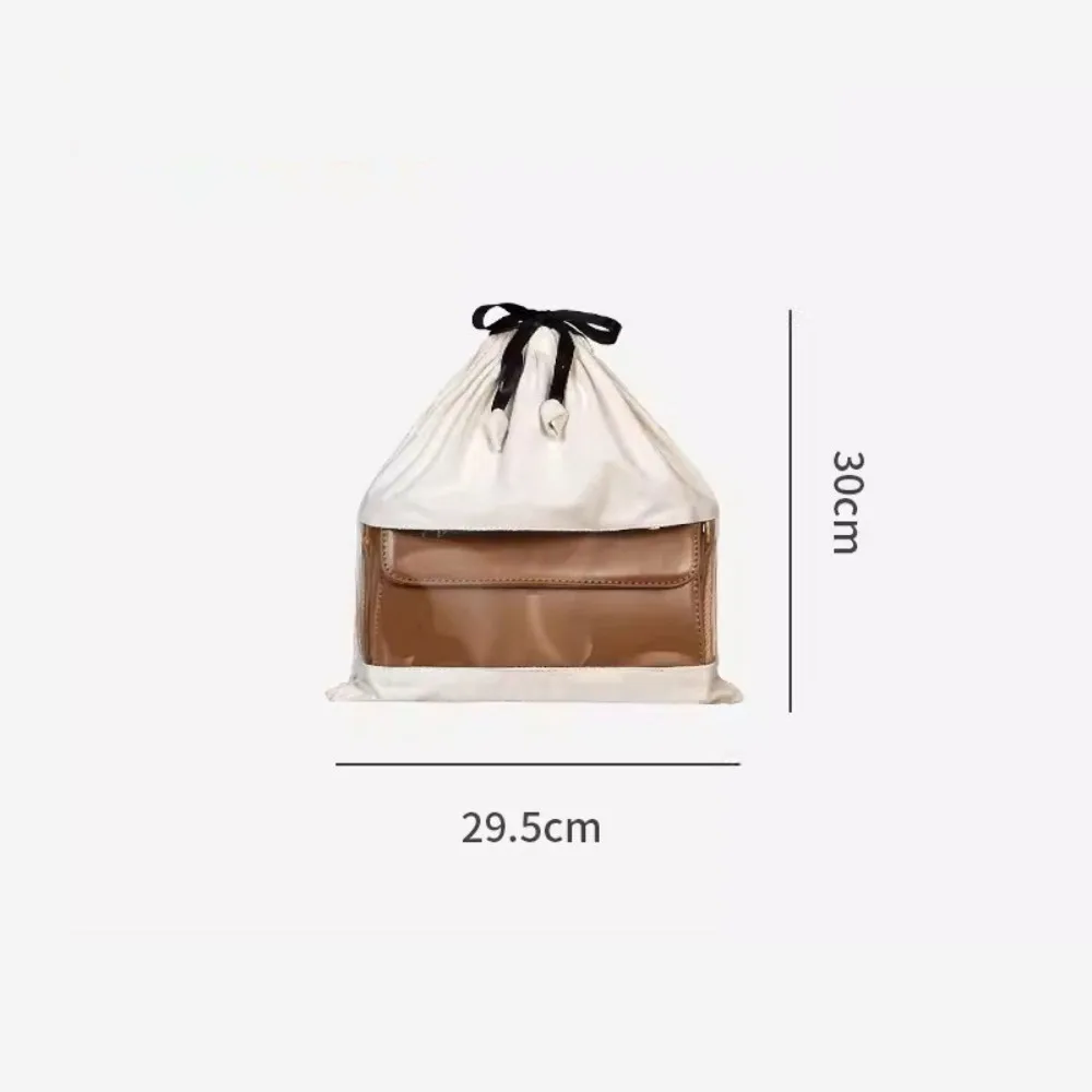 Transparent Bag Dustproof Storage Bag Dual Drawstring Closure Large Capacity Shoe Storage Bag Multifunctional Washable