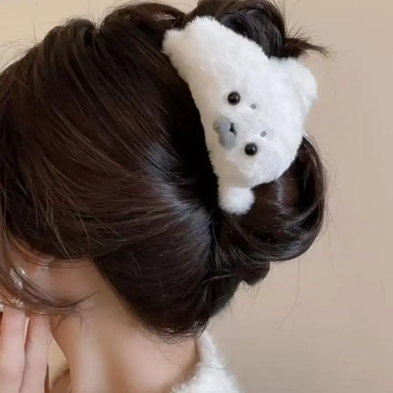 31BB Plush Seal Character Clip Hairpin for Small Sections of Everyday Styled Hair