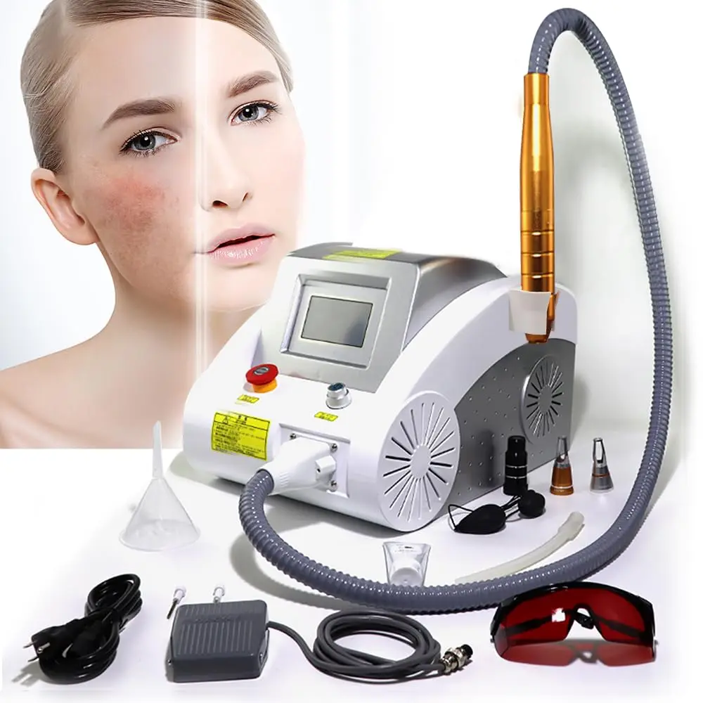 

Мощный аппарат для удаления пигмента с бровей и татуировок 1000 Вт с 3 длинами волн для домашнего использования и салонов красоты