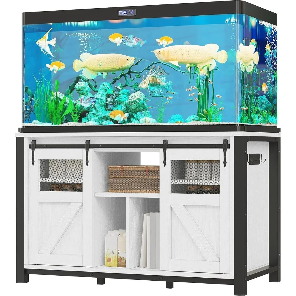 120 Gallon Aquarium Stand with Power Outlets Reptile Terrarium Table