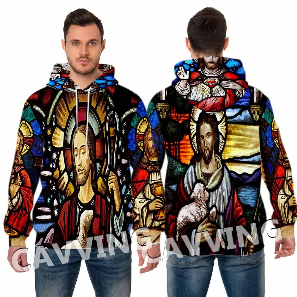 Jesus 3d Print Mode Hoodies Capuchon Sweatshirts Harajuku Hoodies Sweatshirts Tops Kleding Voor Vrouwen/Mannen