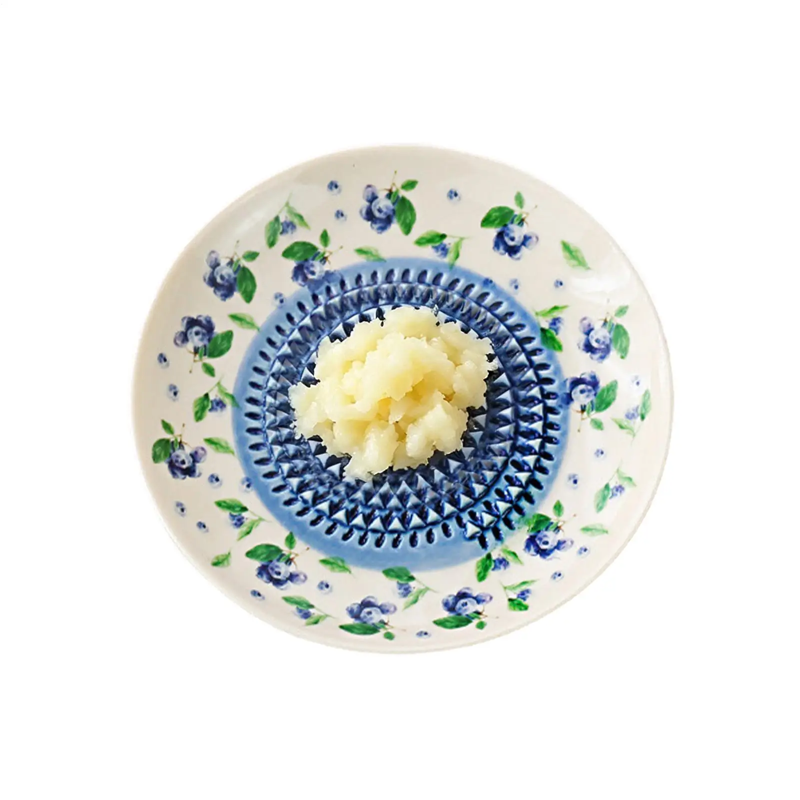 Grating Plate Manual Ceramic Fruit Pattern Bowl Garlic Grater Dish For Ginger Cheese Tomato Strawberry Fruit Vegetable Baking