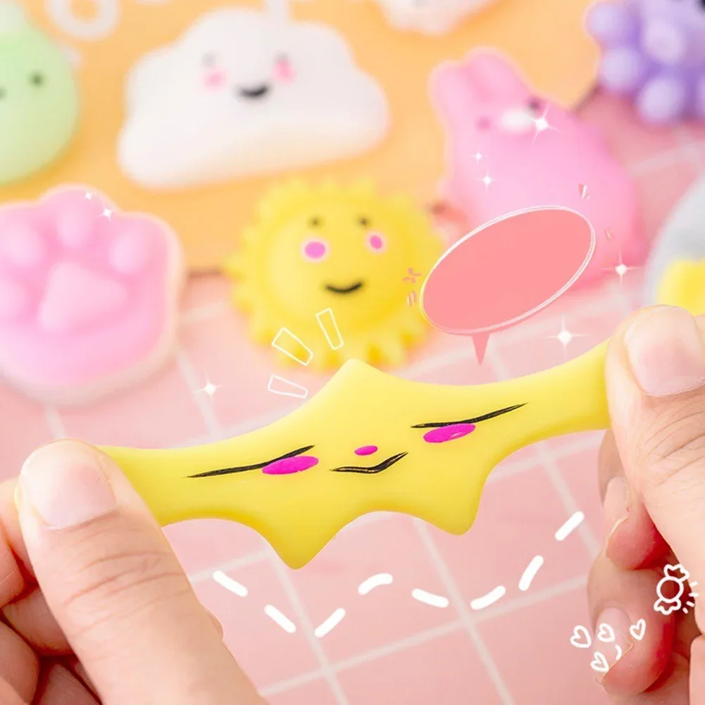 1-10Pcs Kawaii Squishies Mochi Anima Toys Kids Adults Antistress Ball Squeeze Party Favors Stress Relief Birthday Toys