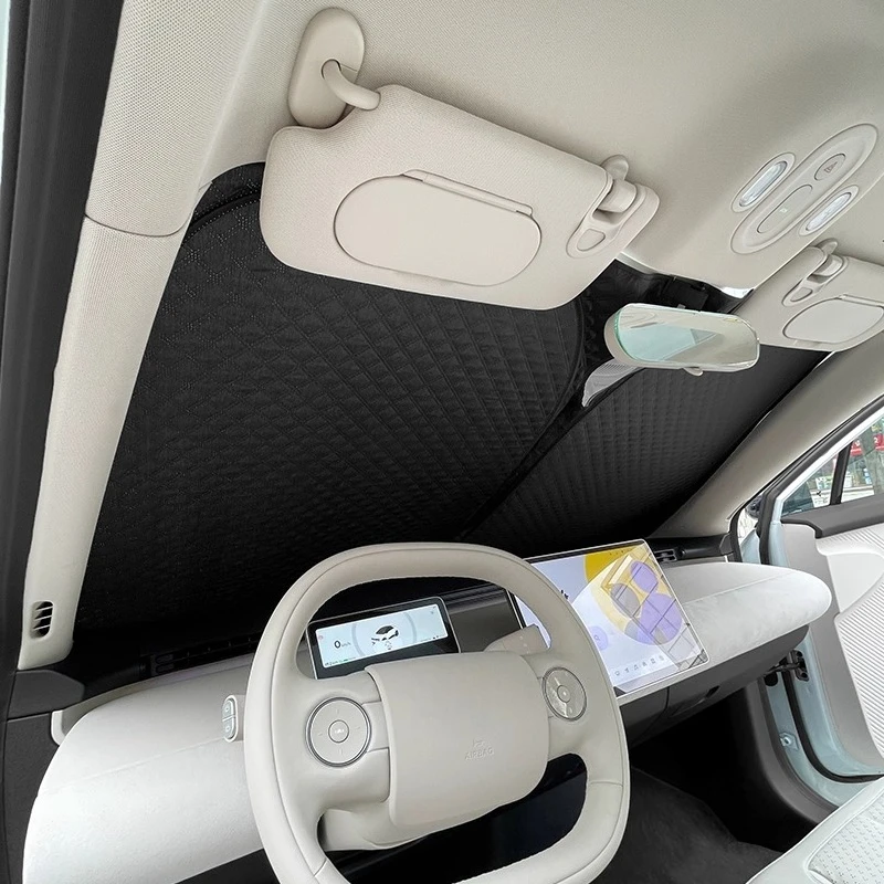 Car Front Windshield Sunshade Sunroof Roof Sun Protection Heat Insulation Modification Accessories Black for NIO Firefly