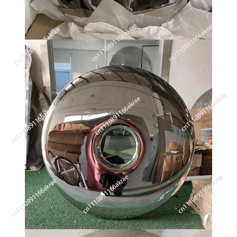 for Minimal stainless steel round doughnut living room  decoration hotel model room background wall pendant