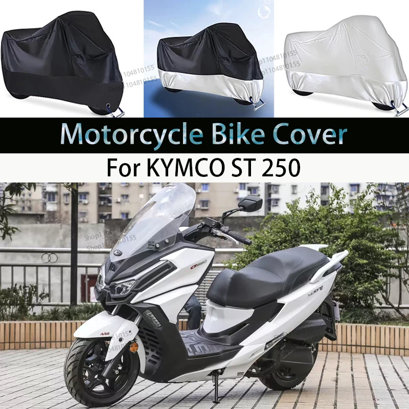 Cubierta para motocicleta KYMCO ST 250, cubierta para lluvia para Moto, impermeable, a prueba de polvo, cubierta UV, cubierta para interior y exterior para motocicleta y Scooter