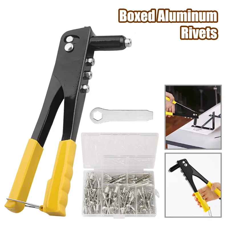 Professional Hand Riveter Set Anti-rust Hand Riveter Removable Labor-saving Corrosion Preventive DIY for Metal Automotive