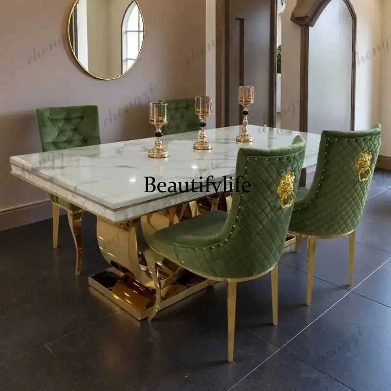 K182 Design Decorations Dining Table Luxury Modern Dinette Console Restaurant Tables Salon Island Muebles Para Hogar Furniture H