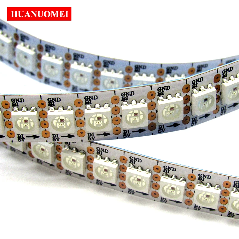 

2M 144LEDs/M 5V WS2813 Addressable RGB Full Color LED Pixel Strip Light Decoration Indoor Tape TV White PCB NON-waterproof IP20