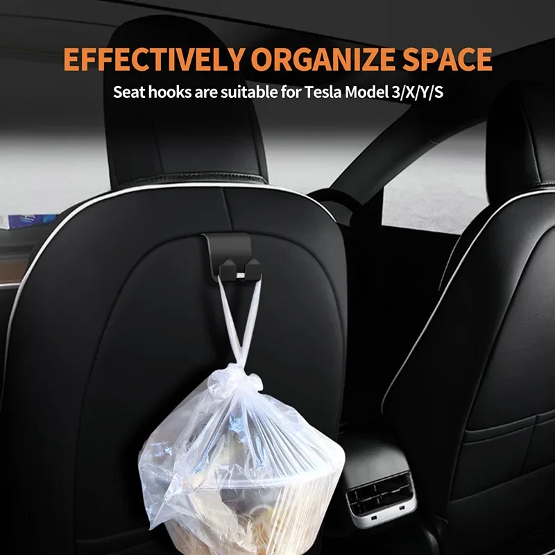 New Car Seat Headrests Hooks Plastic Storage Holder for Tesla Model 3 / Y/ X/ S After The Car Dedicated Accessories