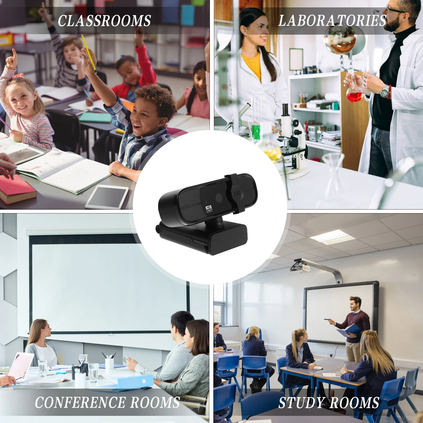 

HD Webcam Computer Camera 1080P Live Streaming USB Video Conferencing PC Webcams Conference Room Plastic Camera Online Education