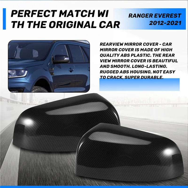 

Крышка корпуса зеркала заднего вида из углеродного волокна-крышка бокового зеркала для Ford Ranger/Everest 2012-2021