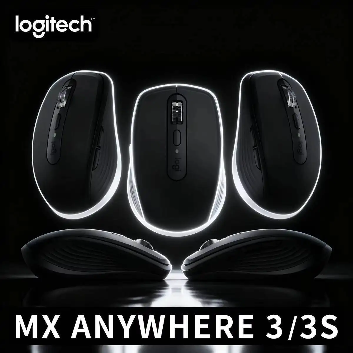 

Compact MX Anywhere 3S Mouse - 8K DPI Darkfield, Hyper-Scroll, Silent Click, Ideal for Stream Art Studio & Daily Work