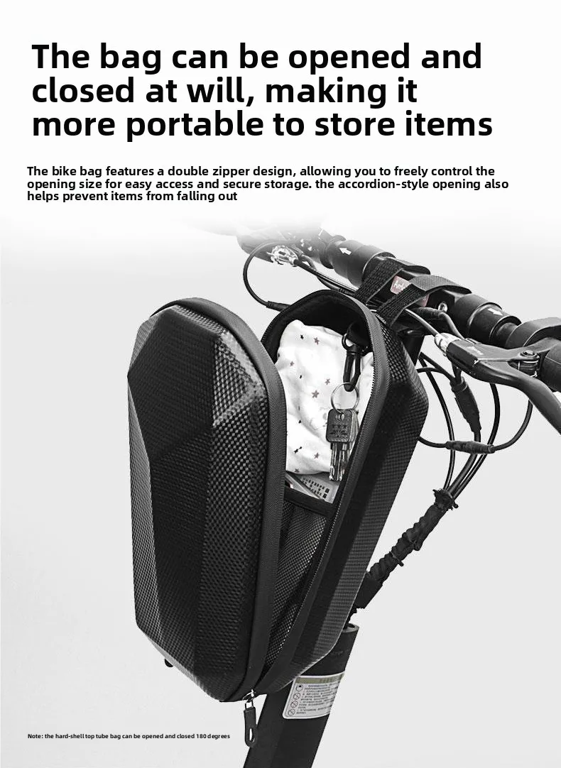 4L Elektroroller-Fronttasche Fahrrad-Lenkertasche Große Kapazität Hartschalen-Hängetasche Wasserdichtes Elektroroller-Zubehör – Detail 3