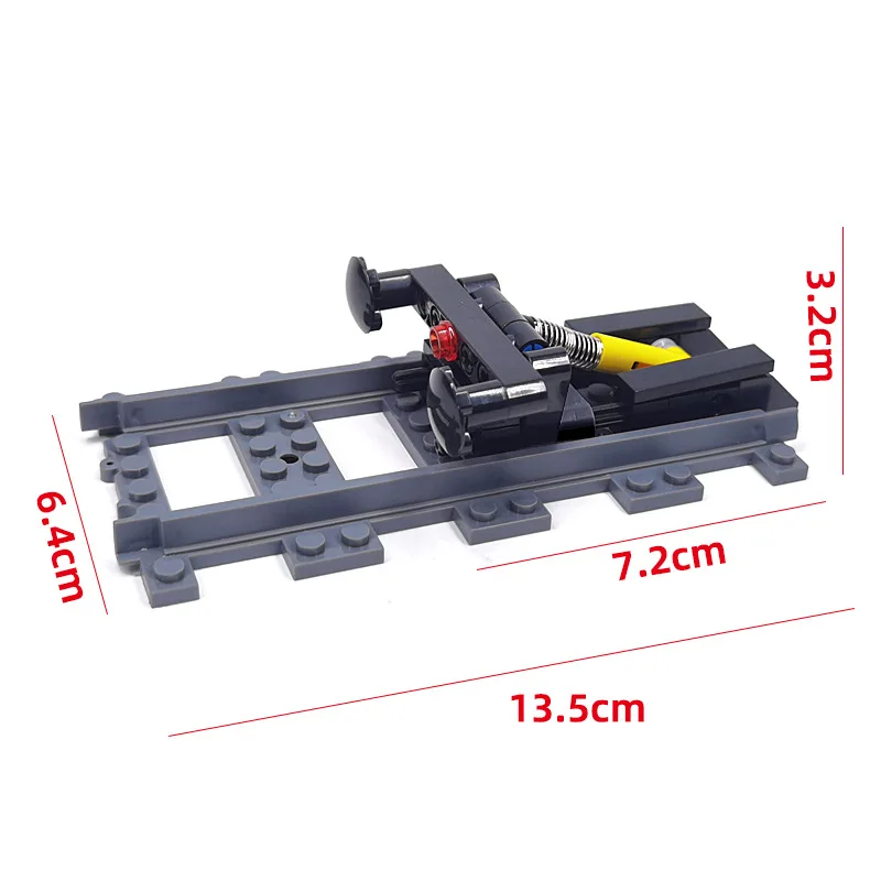 Motor de potencia de búfer de tren MOC RC, componentes de cambio de vía izquierda/derecha, unidad de bloques de construcción, juguetes de ladrillos compatibles con LEGO