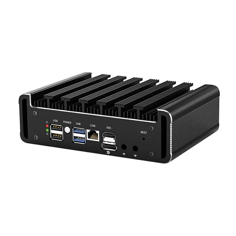 Mini PC industriale incorporato di 11a generazione Core i7-1185G7 I3-1115G4 16G 512G 6x2.5G LAN Mini firewall senza ventola Router morbido Ubuntu Win10