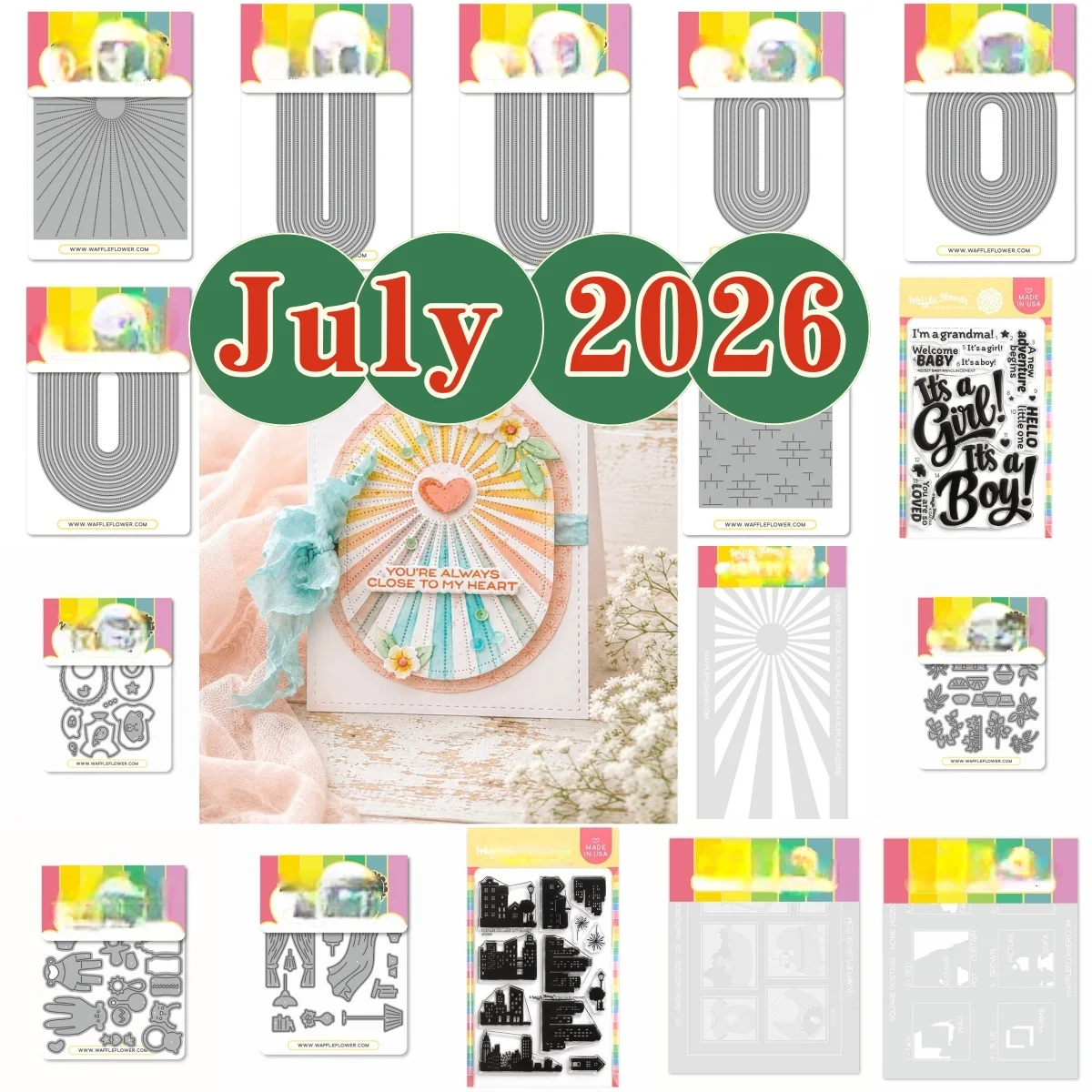 July 2026 Windows Postage Collage Elongated Ovals Baby Metal Cutting Dies Clear Stamps Stencil for DIY Decorating Scrapbook Card