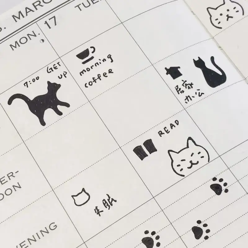 NEW NEW 1/2/3Pcs Cute Cat Double Sided Ruler Bookmark Creative Measuring Marker For Diary Planner Notes Student Stationery Gift