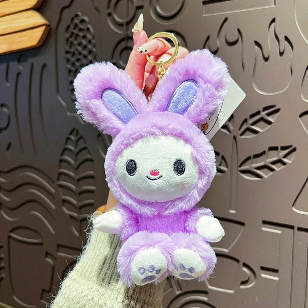 

Cartoon Small Animal Keychain Stuffed Trinket Rabbit Plush Dolls Pendant Rabbit Creative Car Key Ring Key Pendant