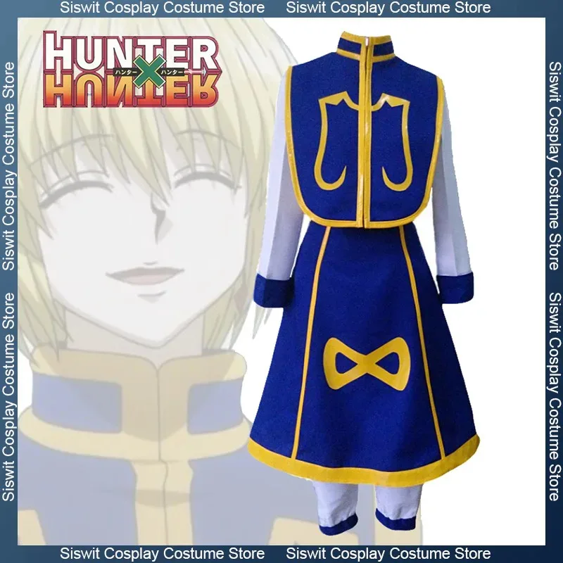 Anime HUNTER X HUNTER Kurapika Cosplay Costume Kurapika Blue Uniform Halloween Carnival Party Dress Up Men Women Kimono view 5