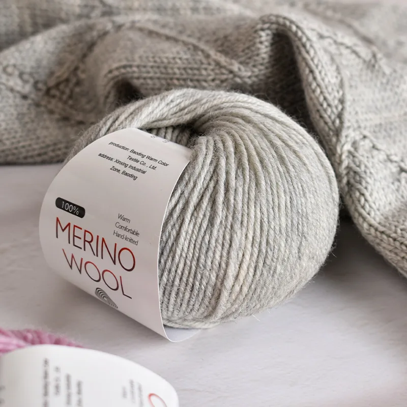 100% Pure Wool Yarn Merino Wool Yarn Handmade DIY Woven Scarf Hat Morandi Color Medium Thick Stick Needle Hand Knitted Yarn Ball