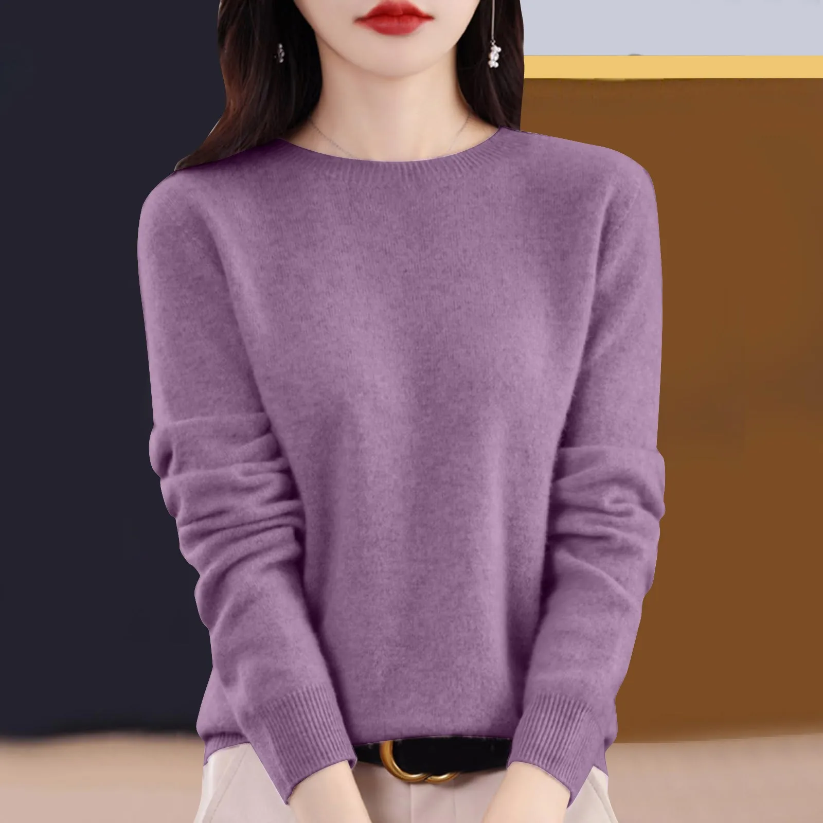 Wool Cashmere Sweater Women Knitted Sweater Turtleneck Long Sleeve Pullovers Autumn Winter Clothing Warm Jumper Knitted Tops