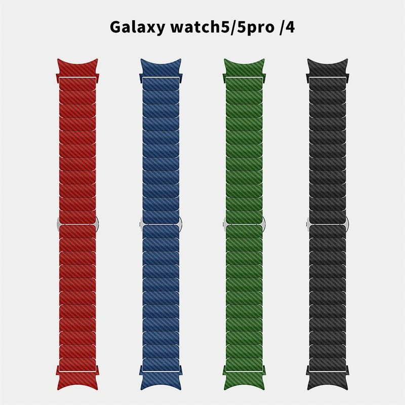 Carbon Fiber Strap For Samsung Galaxy Watch 7 6 5 4 44mm 40mm No Gaps Band Correa For Galaxy 4 6 Classic 47mm 43mm 42mm 46mm