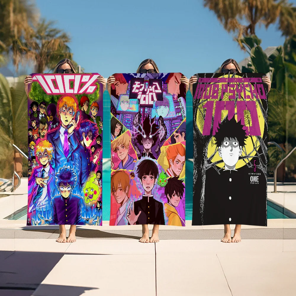 Japan Anime Mob Psycho 100 Microfiber Beach Towel Absorbent Quick Dry Soft Yoga Swimming Resort Mountain Climbing Towel