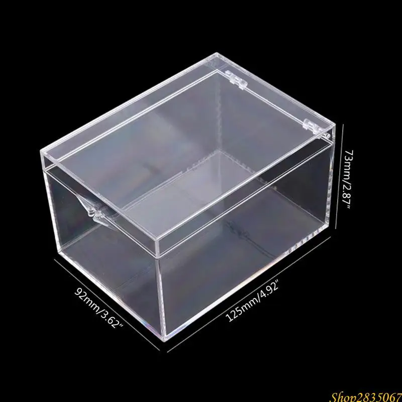 Clear Acrylic Storage Box Dustproof and Moisture Resistant Case for Crafts and Storage 831F