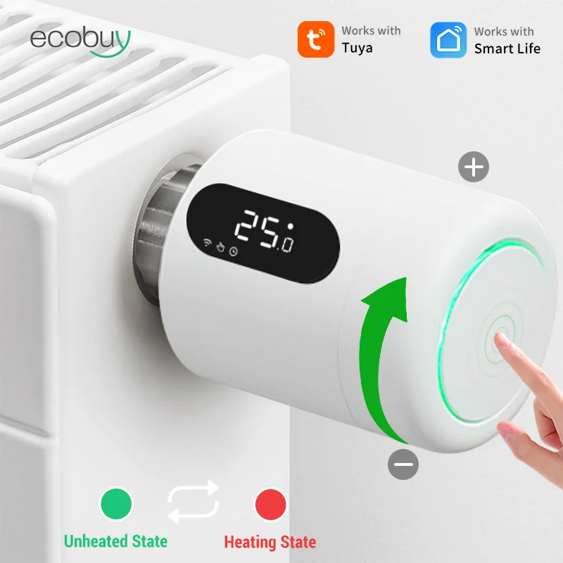 Tuya Smart Home Zigbee3.0 Thermostatic Radiator Valve Zigbee Thermostatic Valve Head Zigbee Thermostat Support Alexa Google Home