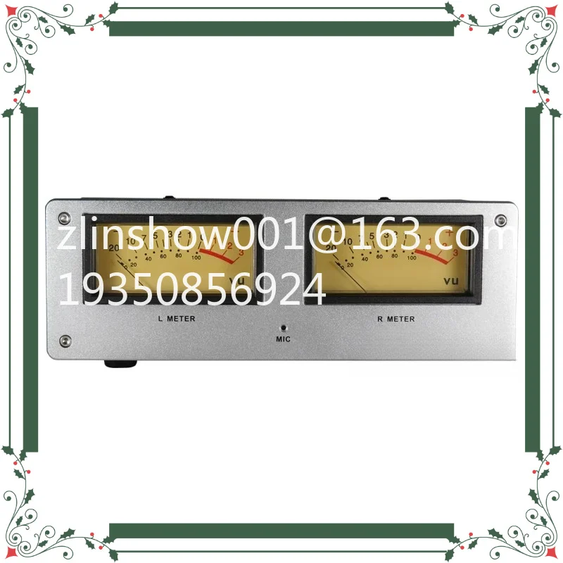 MIC-73 voice-activated square VU level meter finished machine aluminum alloy panel LED warm backlight free wiring