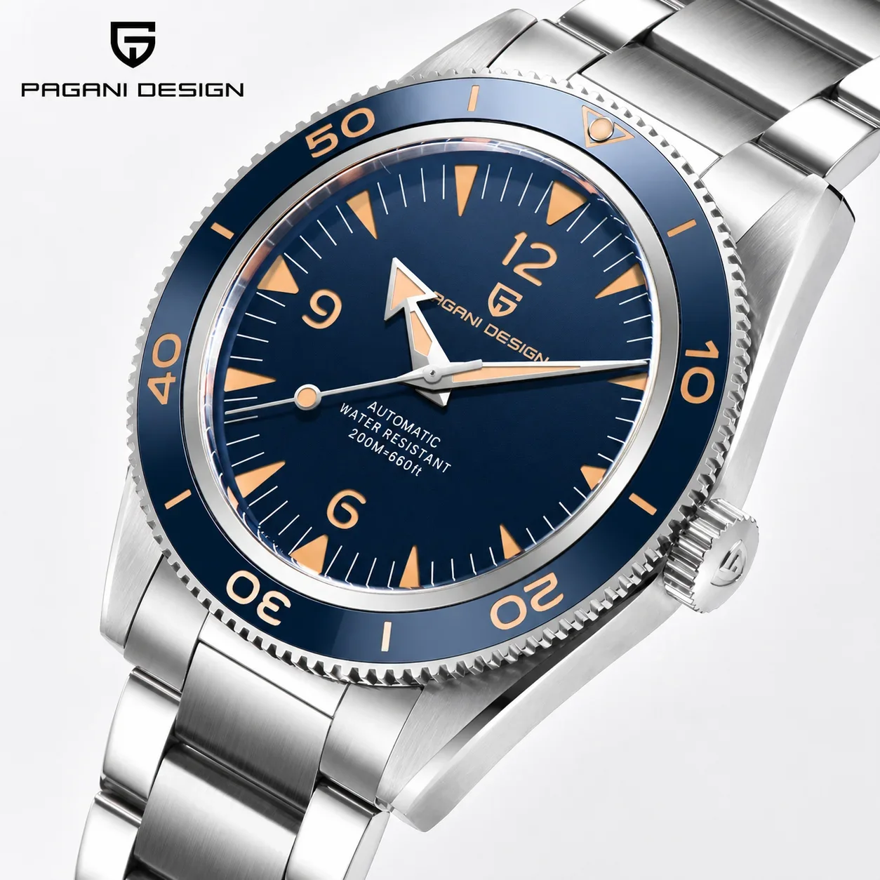 PAGANI DESIGN NH35/8215 Men Automatic Mechanical Watch V4 Stainless Steel Luxury Sapphire Waterproof 20bar Reloj Hombre