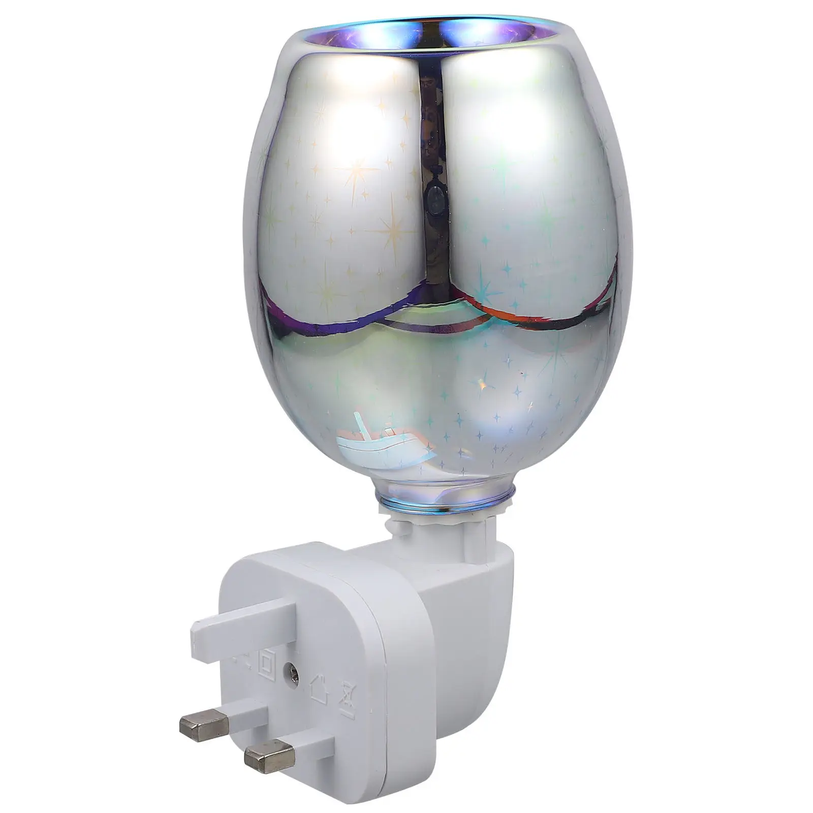 1Pcs Dazzling 3D Fragrance Lamp Electric Aromatherapy Oil Warmer Smokeless Heating Lamp Exquisite Decorative Mood Light