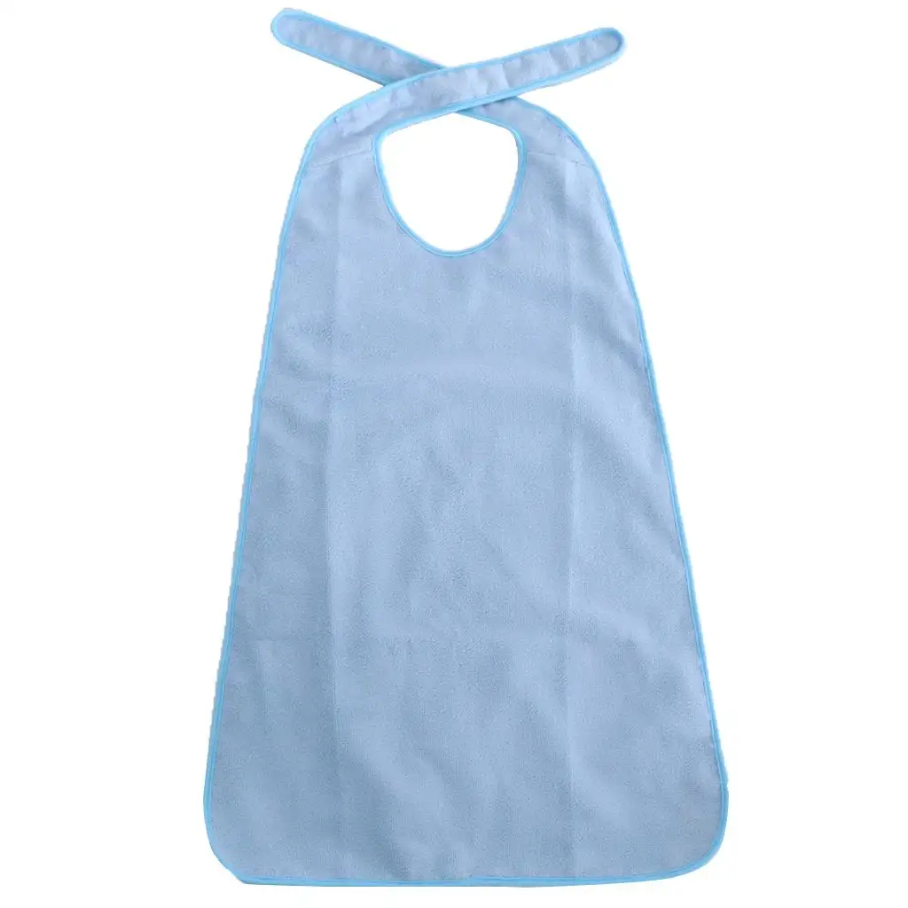 Adult Bib Reusable Machine Washable Cloth Spill Mealtime Protect Waterproof