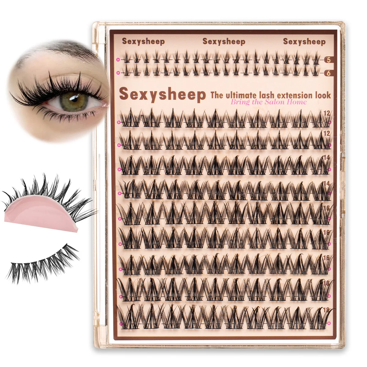 Manga Wimpernbüschel mit Spitzen, Wispy Wimpernverlängerungen, Anime Fairy Wimpernbüschel, wiederverwendbare Faux Mink Wimpern – Detail 9