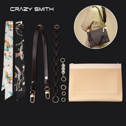 WUTA-Kit de conversión cruzada de correa de bolso de cuero genuino, bolsa de aseo LV 26 con inserto de bolsa interior y accesorios de cadena dorada