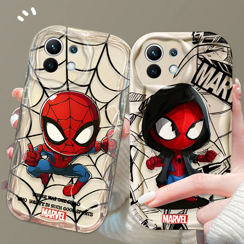 Marvel Spider Man 3D Wave Case For Xiaomi 13T 12T 14 13 12 11 Lite 5G NE 10T POCO X5 X6 Pro X3 NFC X4 GT F3 F4 F5 F6 M6 M5S C65