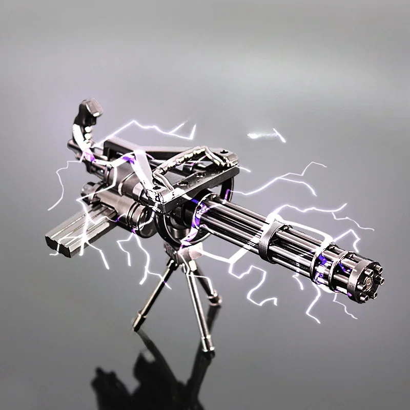 18Cm Rotatable Green Cannon M134 Gatling Machine Gun Alloy Model Toy Ornament Living Room Decoration  Desk Decoration