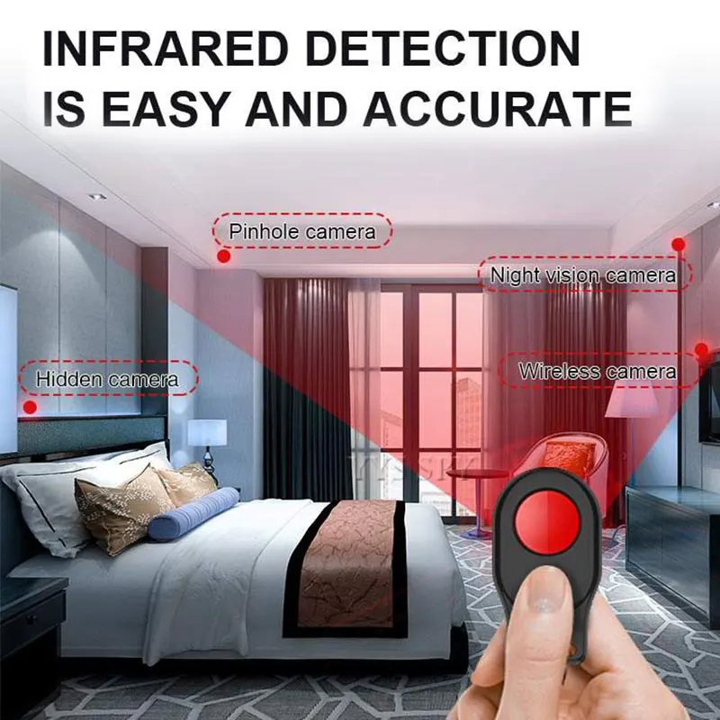 3 1 휴대용 숨겨진 카메라 탐지기 안티 솔직한 캠 레이저 스캐너 버그 작은 알람 안티-분실 RF 무선 스파이 캠코더 파인더