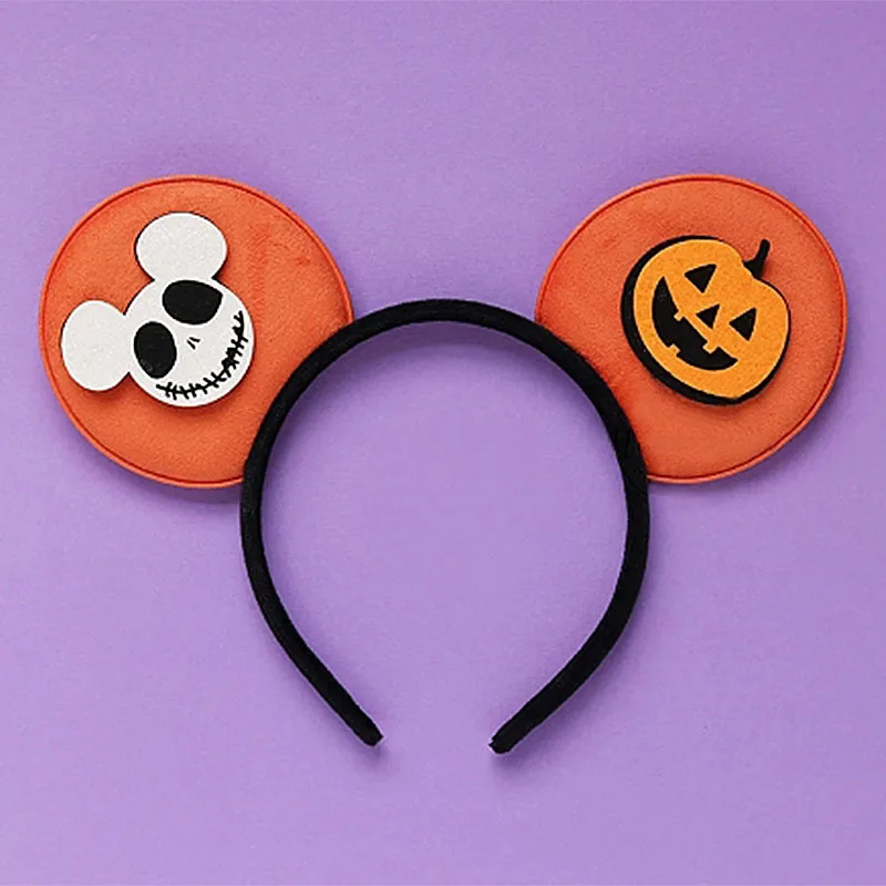 Halloween Mickey Headband Pumpkin Ghost Skull Ghost Festival Party Children\'s Program Performance Dress Up Headwear