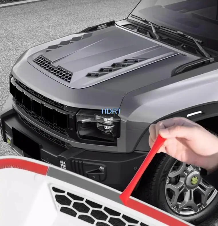 For Chery Jetour T2/Traveler 2023 + Car Style Front Air Flow Intake Vent Engine Frame Inlet Bonnet Hood Scoop Cover Accessories