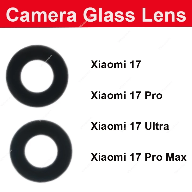 Durable Rear Camera Lens Glass For Xiaomi 17 Pro Max Ultra High Definition Transparent Lens Perfect Repair Parts Replacement
